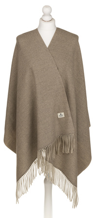 Large Women's Scarf with Fringes Peterson PTN SPV73 Dark Grey