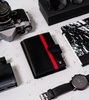 Portfel męski skórzany N575L-RVTP-3081 Black-Red