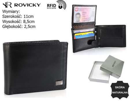 Rovicky men's RFID leather wallet CPR-021-BAR