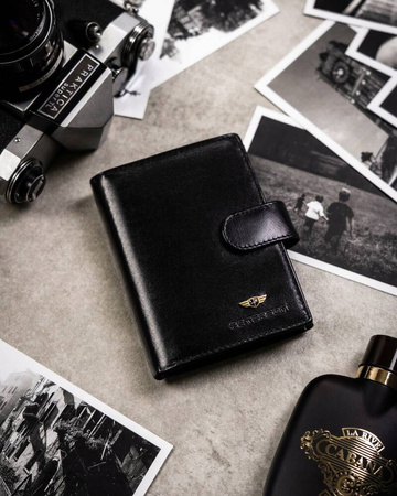 Three-Piece Gift Set: Men’s Leather Wallet, Cardholder and Keychain PETERSON PTN SET3-N4L-V