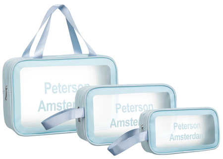Leatherette make up bags set PETERSON PTN KOS-3W1