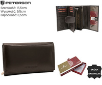 Portfel damski skórzany PTN RD-21-NGV Brown