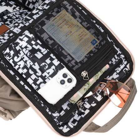 Plecak tekstylny LULUCASTAGNETTE NANO GRIS/ECRU