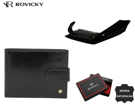 ROVICKY 22319L-VT-RVT Black RFID leather wallet