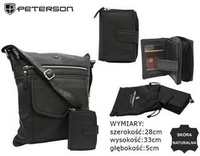 Leather bag+wallet PTN D72-DS Black