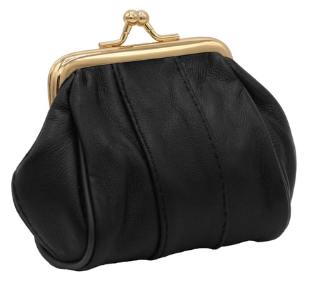 Leather coin purse 662 Black No Logo
