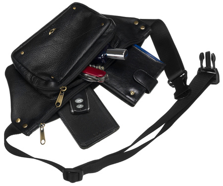 PETERSON PTN 1 BLACK leather kidney case