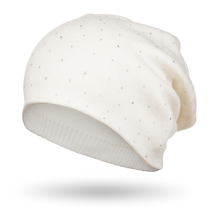 Women's Hat Decorated with Crystals PETERSON PTN HAT-05 White