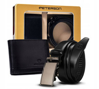 Zestaw portfel+pasek skórzany PETERSON PTN ZM7-