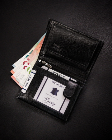 Portfel męski skórzany N62-RPVT-BL BLACK