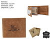 Men's Leather Wallet with Dog Motif RFID N992-CHM-DOG-1 Cognac