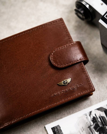 Zestaw prezentowy: skórzany portfel, etui ii brelok PETERSON PTN SET3-N992L-VT