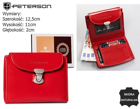 Portfel damski skórzany PTN RD-26-GCL RED