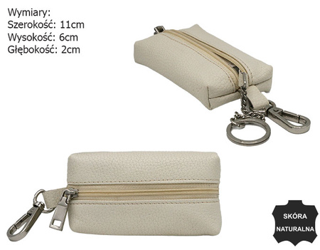 Skórzane etui na klucze SKL-011A-NDM L.Beige