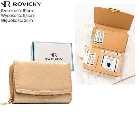 Portfel damski eko R-001-WD8 Beige