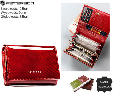 Portfel damski skórzany PTN 76115-SBR Red