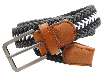 Pasek parciany z elementami skórzanymi PTN PAR-S-115 GBWN-CA