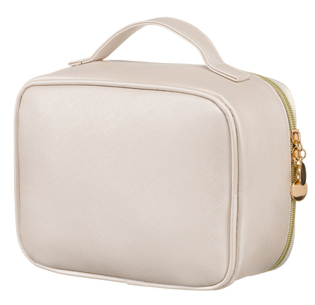 Women's Travel Cosmetic Bag with Handle PTN KOS-L03-P Cream Peterson