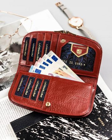 PETERSON PTN 42123-MD RFID leather wallet