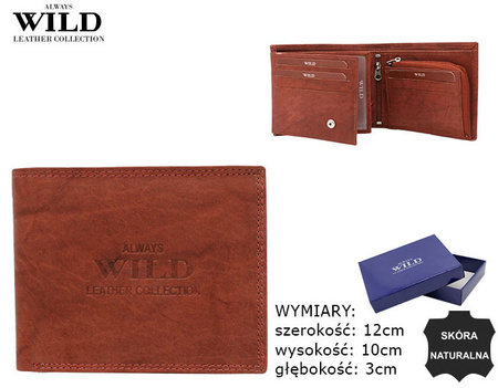 Portfel męski skórzany AW-N5-MAL R.Brown