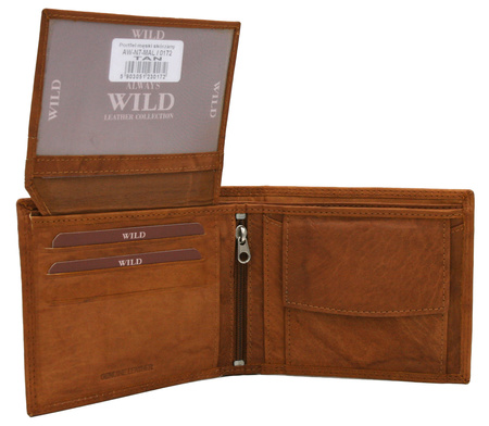 Portfel męski skórzany AW-N7-MAL Tan