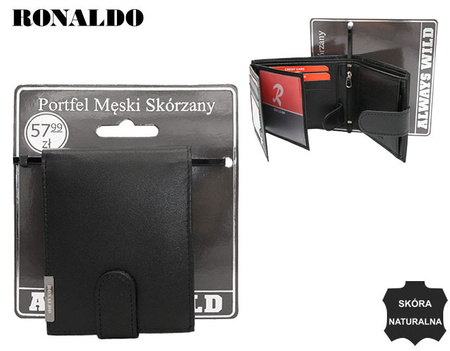 Portfel męski skórzany RM-02L-BDF-BL Black