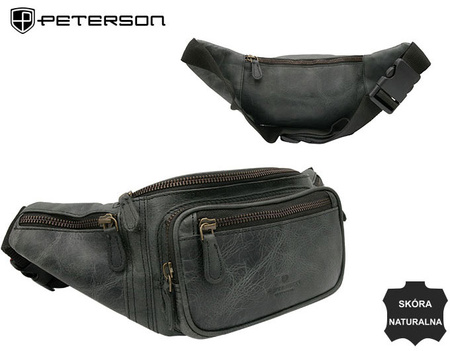 Nerka męska skórzana PETERSON PTN 2506-HP Black
