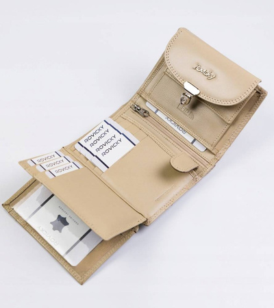 Portfel skórzany RD-19-GCL Beige