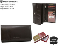 Portfel damski skórzany PTN RD-08-NGV Brown