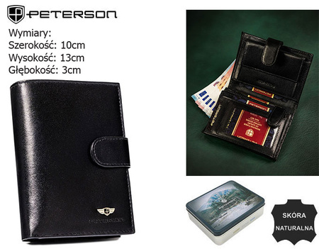 PETERSON PTN 348Z-P RFID leather wallet