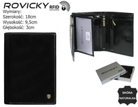 Portfel męski skórzany N575-RVT Black