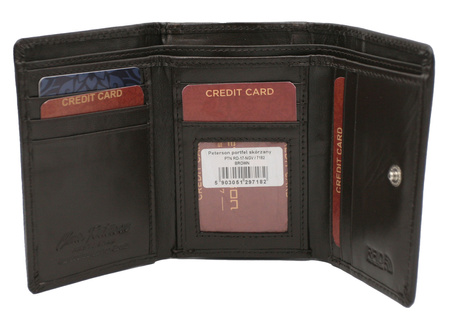 Portfel damski skórzany PTN RD-17-NGV Burgundy