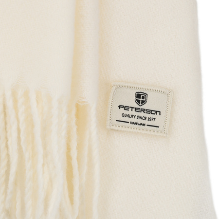 Large Women's Plaid Scarf with Fringes by Peterson SP100 Grey