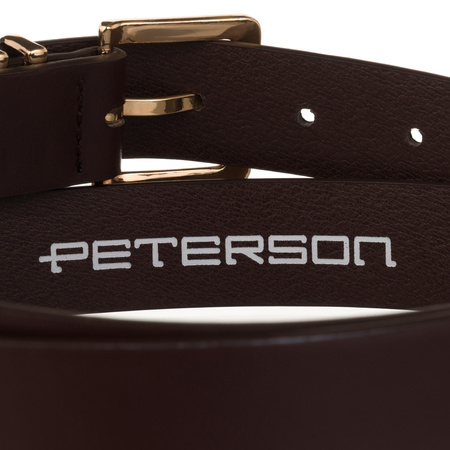 Pasek damski wąski PTN STU-19G1 Brown