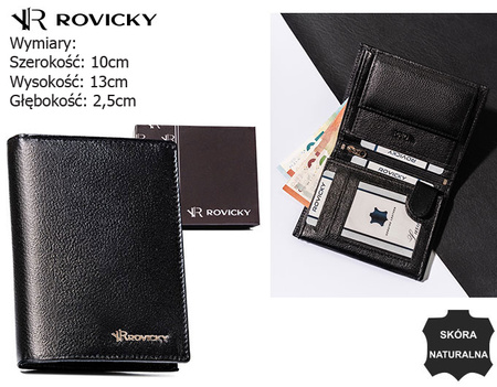 Portfel Męski skórzany R-N4-PDM Black