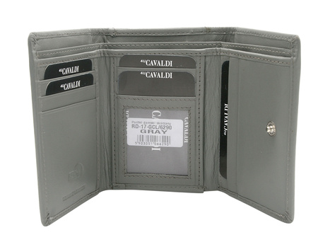 Portfel damski skórzany RD-17-GCL Gray