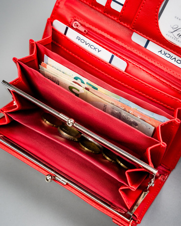 Portfel damski PU na blistrze A-PAL1B-BL-RED