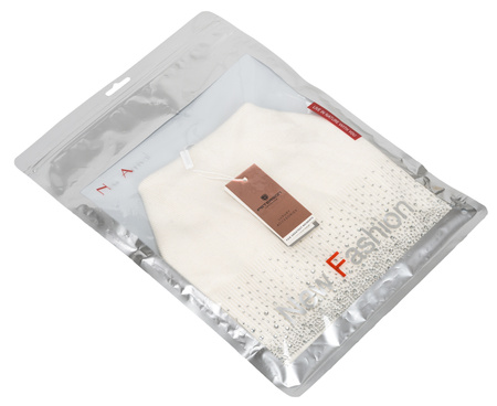 Czapka damska z domieszką wełny PTN HAT-01 White Peterson