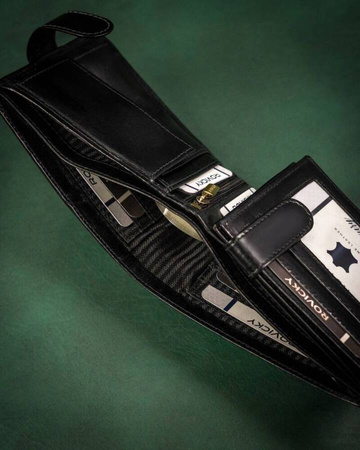 ROVICKY 22320L-VT-RVT Black RFID leather wallet
