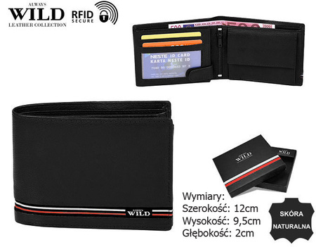 Portfel skórzany RFID ALWAYS WILD N992-GV Black