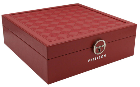Plastic and leatherette jewelry box PTN SZK-03