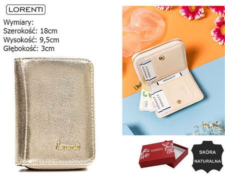 Portfel damski skórzany 5157-BLA Gold