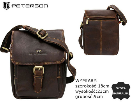 Torba skórzana PTN TB-012-COM COGNAC