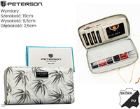 Portfel skóra + PU PTN PX25-1-NPK White