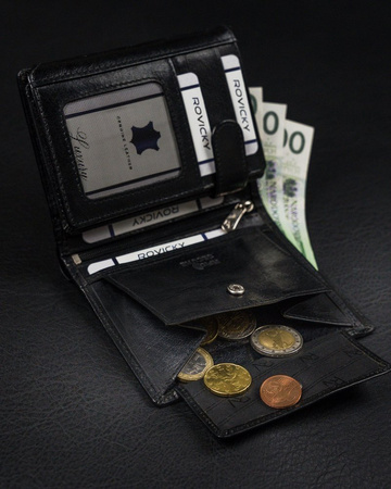 Portfel skórzany RFID ROVICKY RV-7680272 Black