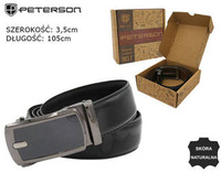 PU+leather 35 mm belt PTN AB35-105-02-PUL BLACK