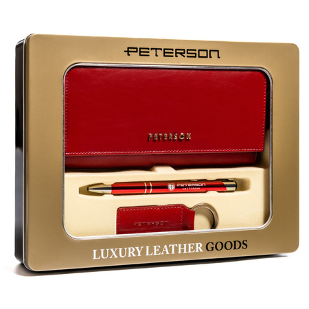 A gift set in a decorative box: wallet, pen, and keychain PTN ZD29 Peterson 