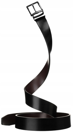 Zestaw prezentowy: pasek męski skórzany dwustronny + 2 klamry obrotowe PTN ZM4 Peterson