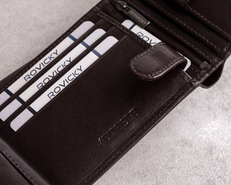 Portfel skórzany RFID ROVICKY PC-103L-BAR