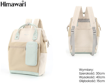 Podróżny plecak Himawari z kieszenią na laptopa oraz etui na telefon 1027-09